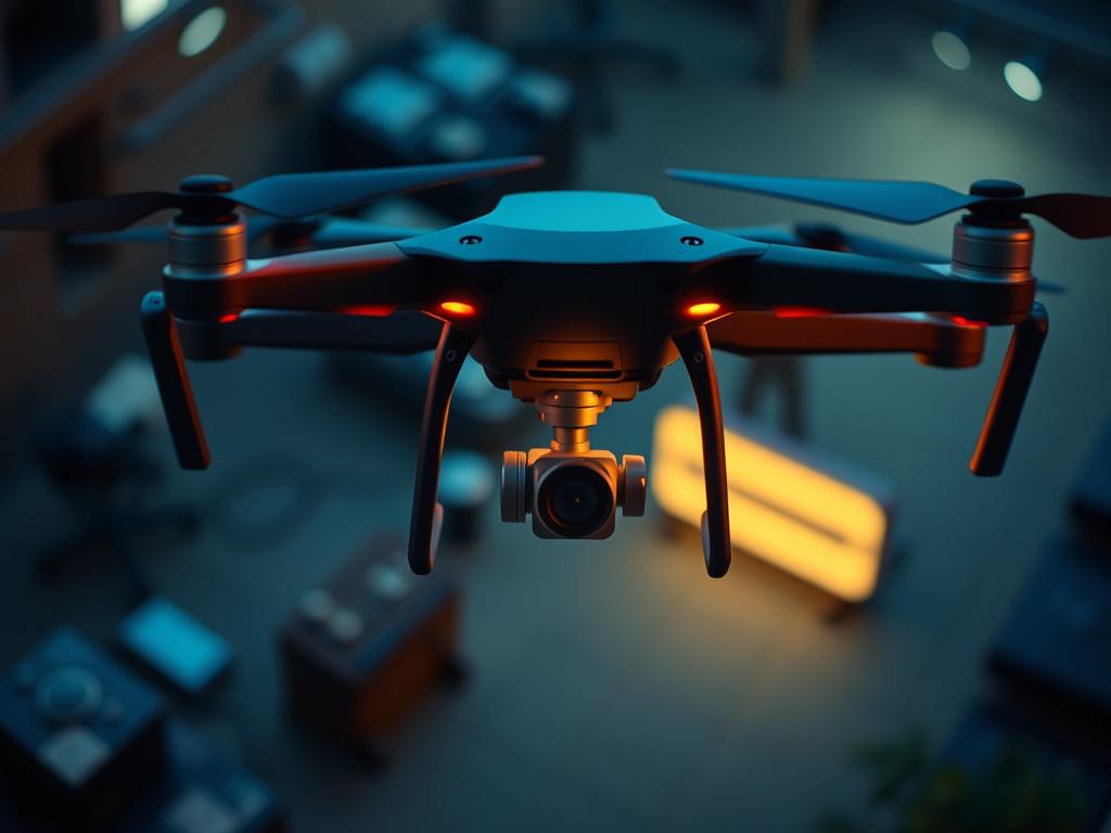 Dron podczas realizacji dynamicznych ujęć do kampanii reklamowej